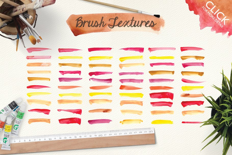 500款透明背景水彩纹理合集 Transparent Watercolor Textures Pack插图(3)