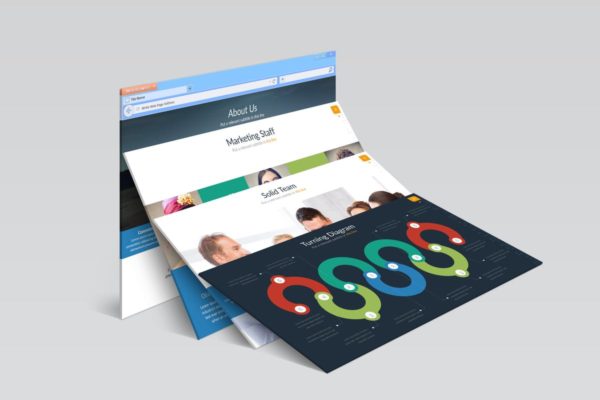 多用途企业方案推广PPT幻灯片模板 Bromo Powerpoint Template