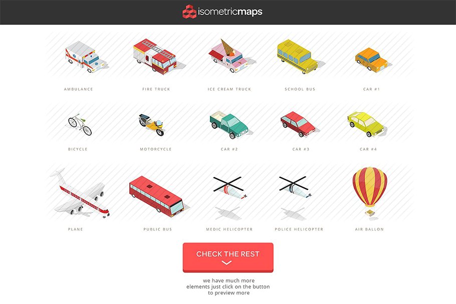 等距城市地图插画生成器 Isometric City Maps Builder插图(4)