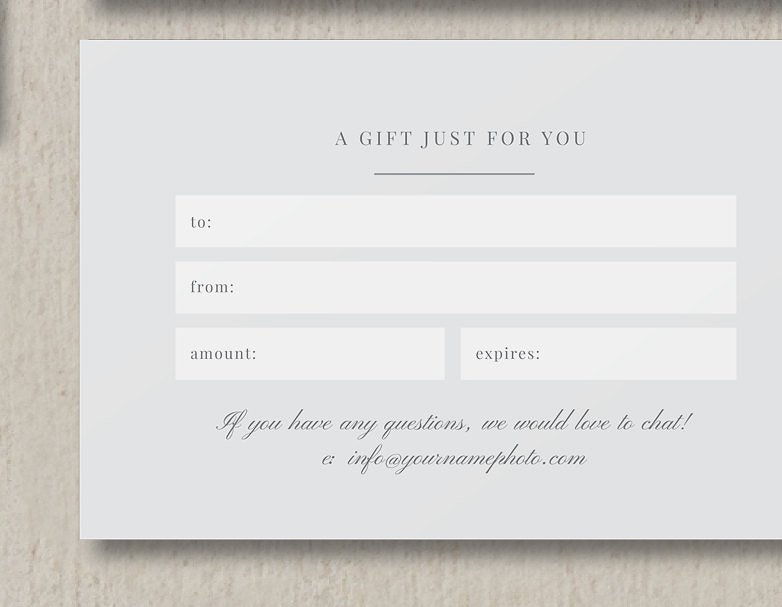 摄影师礼品卡贺卡模板  Photographer Gift Card Template插图(1)
