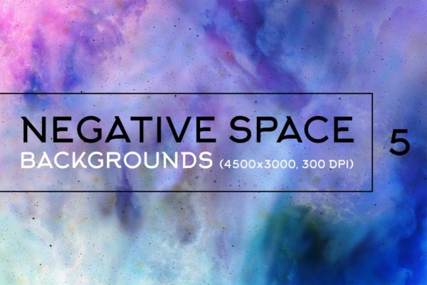 负空间水彩肌理纹理素材库精选背景包v5 Negative Space Backgrounds Vol.5