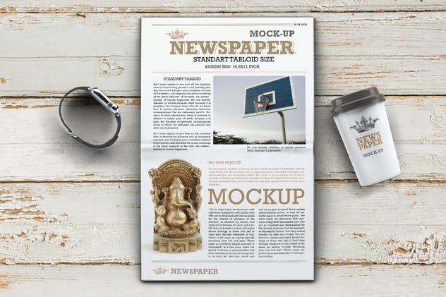 新闻报纸版式设计样机模板 Newspaper Mock-up插图(3)