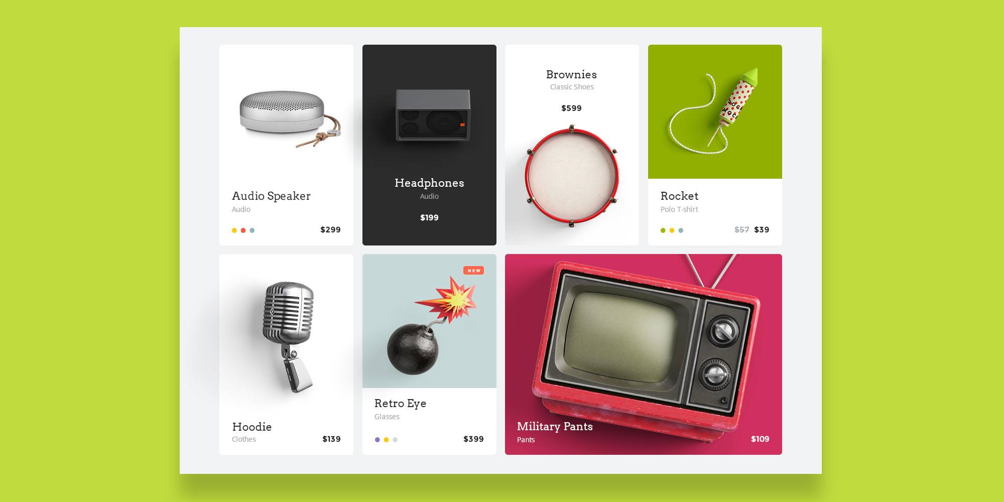 免费创意电子产品电商网站UI套件 UI Kit Landing Page插图(2)