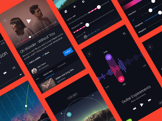 Pin 媒体应用界面素材之家精选sketch素材