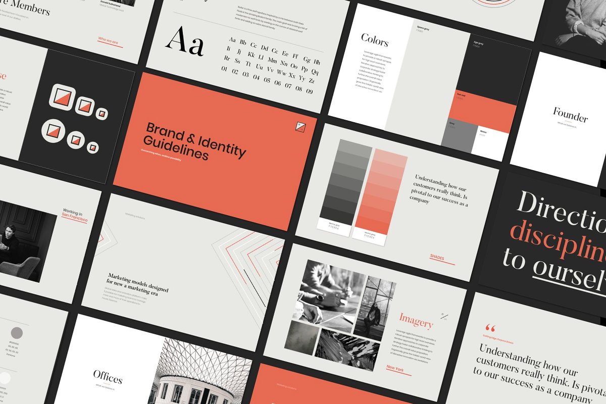 素材库下午茶：现代时尚品牌必备品牌指南手册模板插图(4)