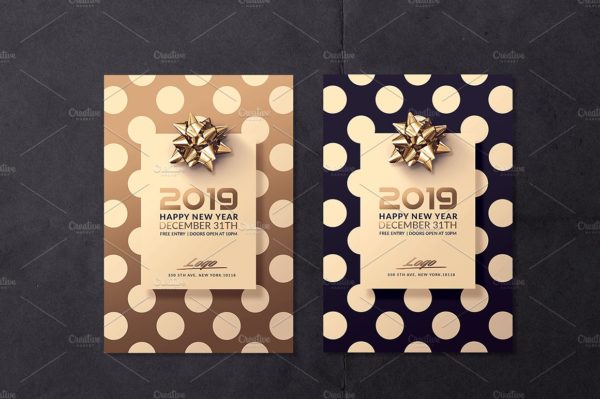 Happy New Year – 2019年新年派对邀请函模板