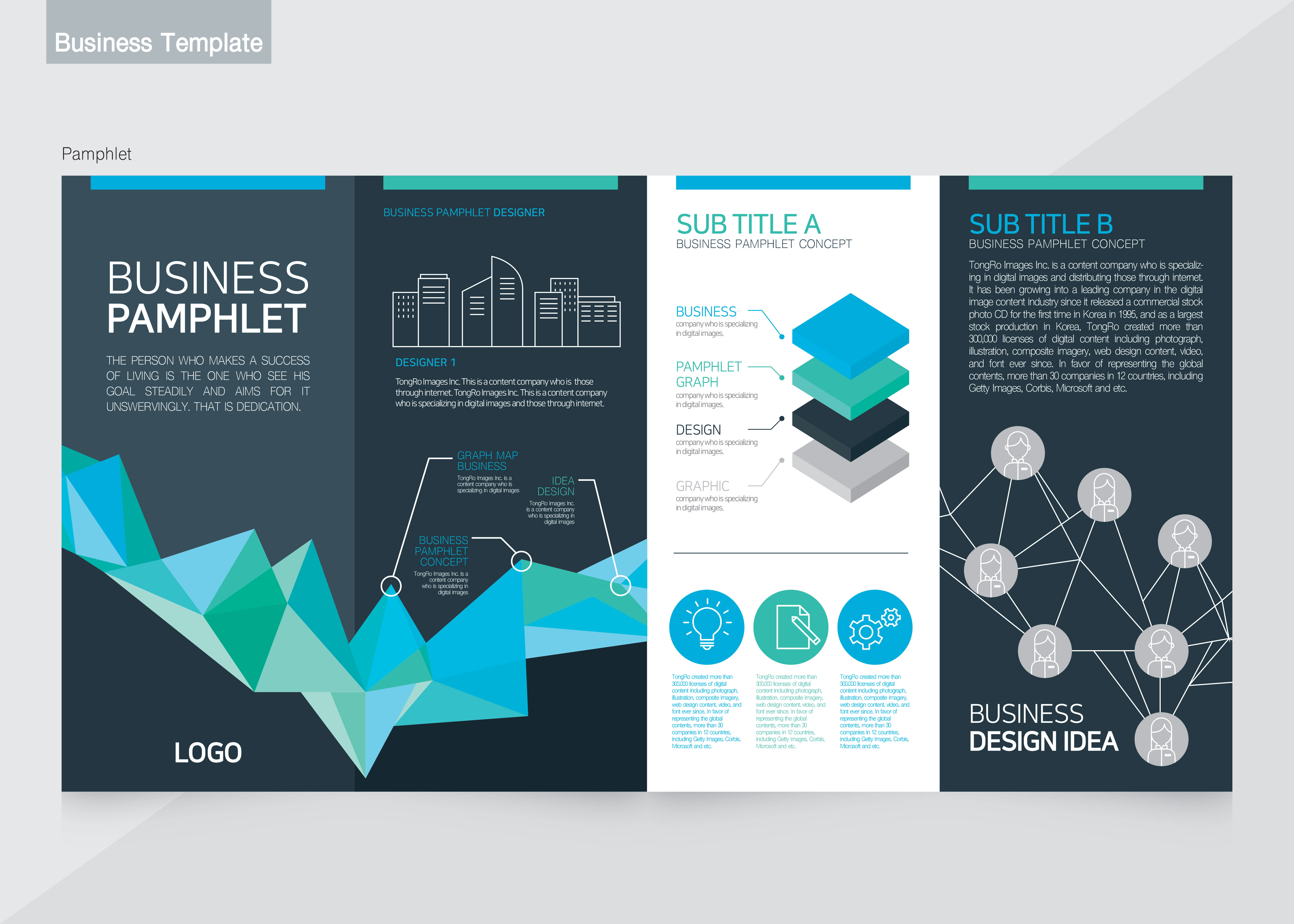 商业计划/工作流程信息图表传单设计插图