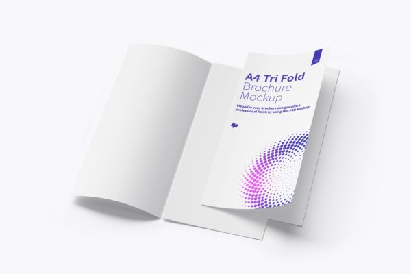 A4三折页设计传单设计印刷效果图样机06 A4 Trifold Brochure Mockup 06