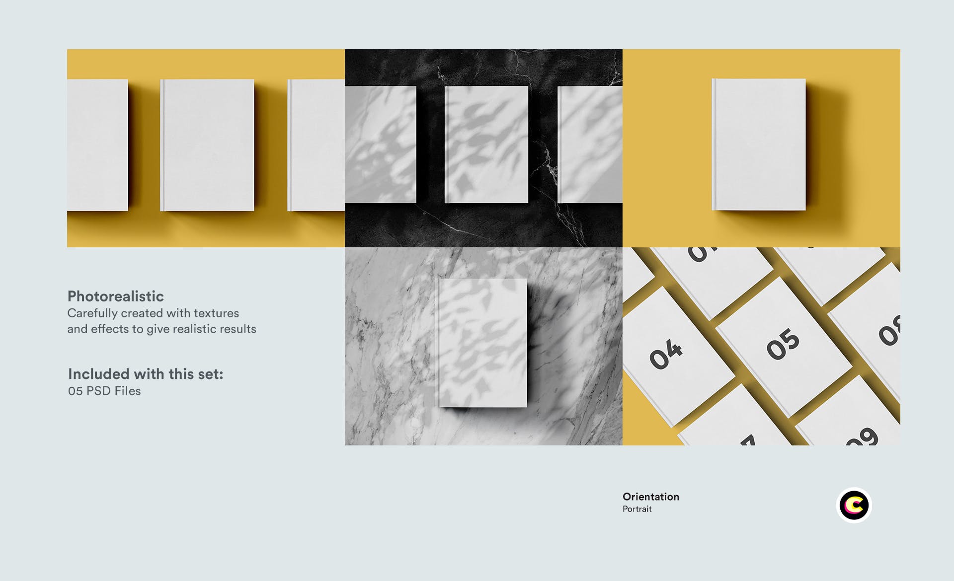 高端图书封面艺术设计图样机素材库精选模板 Book Cover Mockup set插图(1)