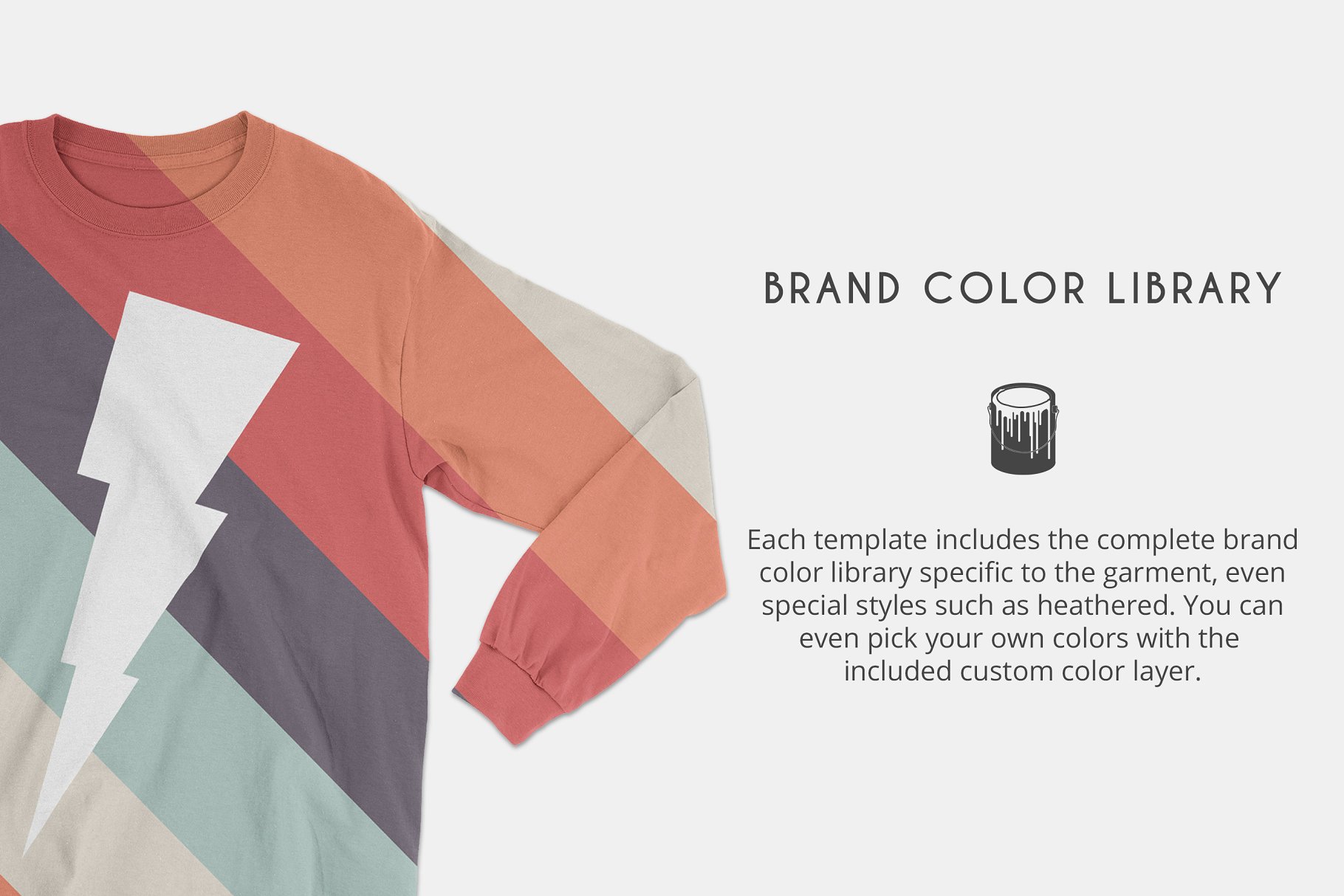 长袖圆领T恤样机 Gildan 2400 Long Sleeve Mockups插图(3)