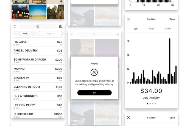 小众轻奢社交媒体电子商务 APP UI 套件 Hello UI Kit Mod. 2插图(11)