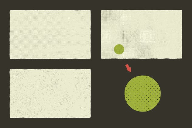 复古做旧风格等距点阵网状半色调纹理 Subtle Halftone Textures插图(4)