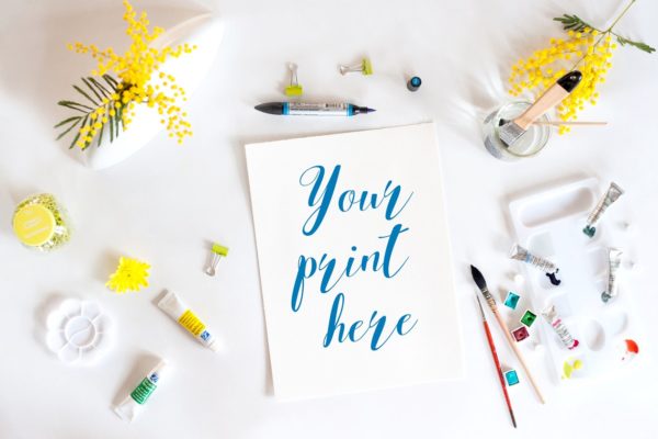 春意盎然场景样机模板合集 Set of 6 Mockups spring watercolor