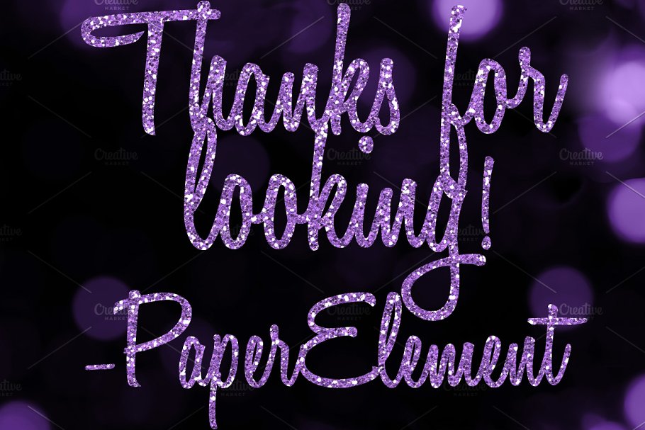 紫色闪光字母剪贴画 Purple Glitter Alphabet Clip Art插图(4)