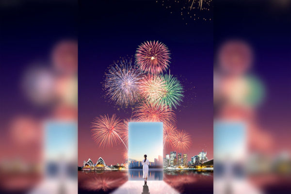 烟花庆典活动主题海报设计模板PSD]