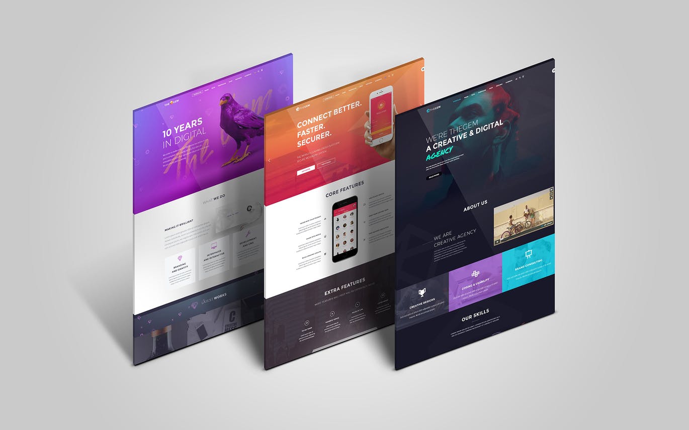 网站/传单/简历设计效果图样机模板 Web,Flyer,Resume or CV Mock up插图(3)