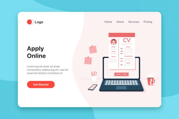 求职招聘人力资源主题素材库精选概念插画设计素材v1 Job Search Human Resources Recruitment Career