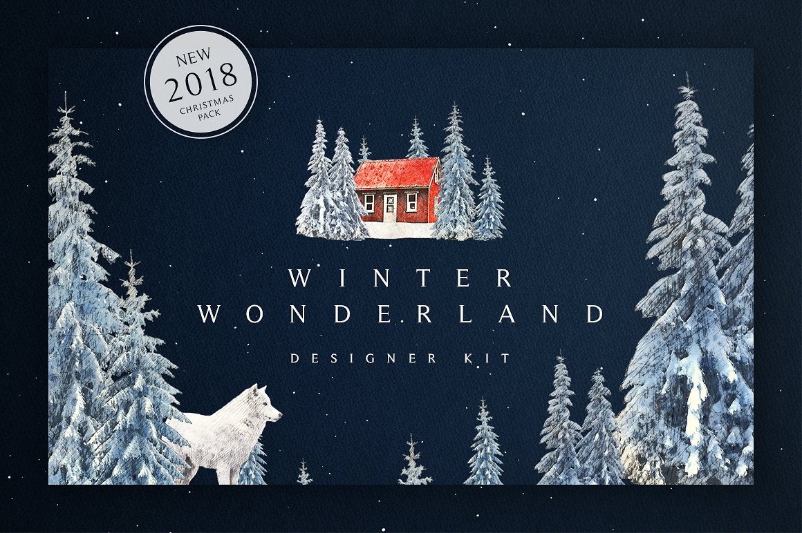 冬季仙境圣诞节新年设计套装 Winter Wonderland Designer Kit插图