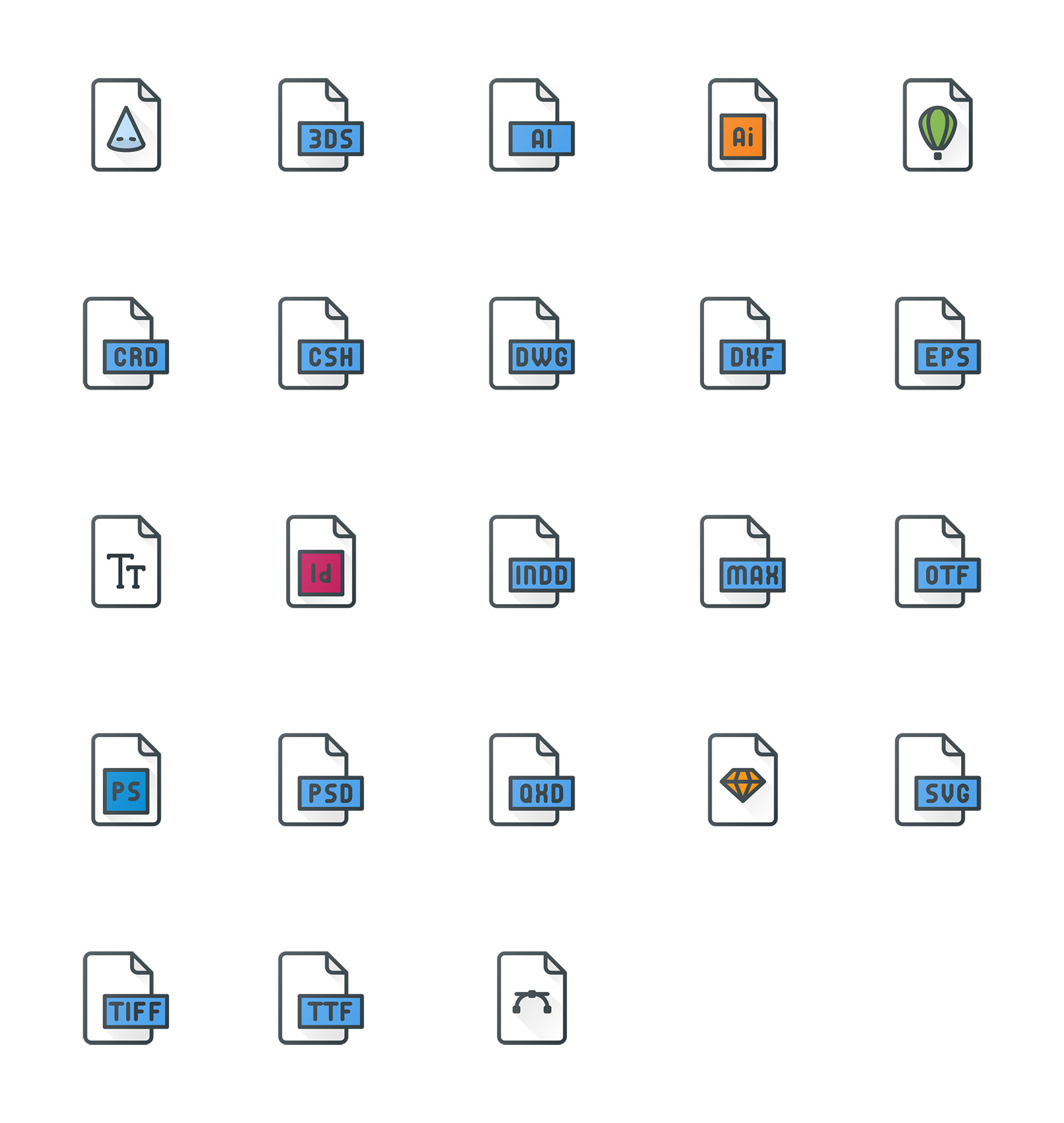 23 枚设计文件类型图标