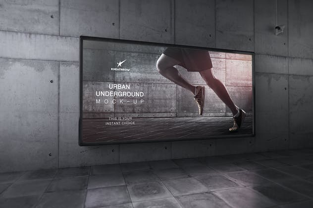 城市地下通道地铁灯箱/广告牌样机 Urban Underground Lightbox / Billboard Mock-Ups插图(6)
