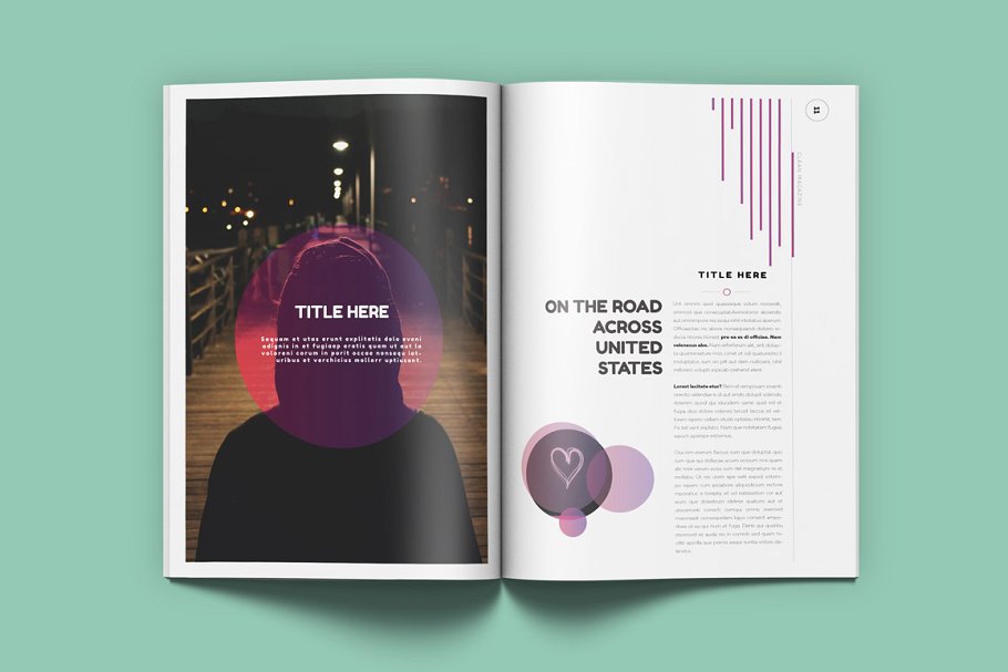 潮流时尚生活杂志模板 Magenta Magazine插图(5)