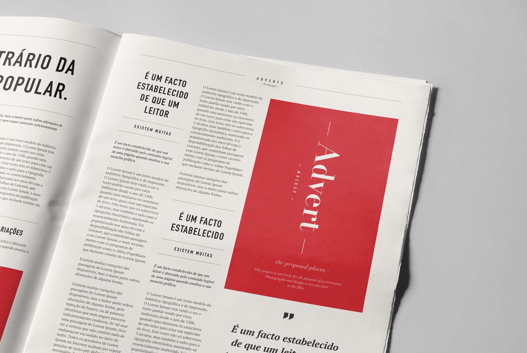 报纸广告印刷效果图样机模板 Newspaper Adverts Mock-up插图(7)