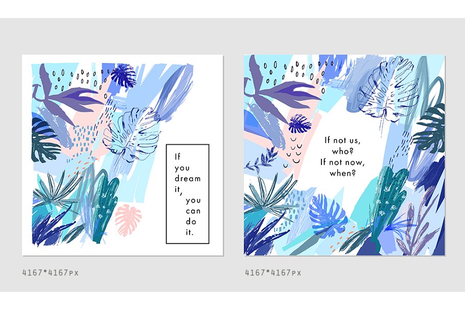 热带雨林的魅力水彩剪贴画 Tropical Madness 2插图(2)