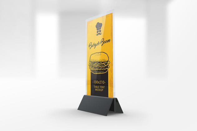 立式DL透明菜单/桌号样机模板 DL Menu Holder Table Tent Mockups插图(2)