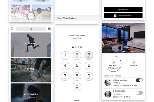 小众轻奢社交媒体电子商务 APP UI 套件 Hello UI Kit Mod. 2插图(5)