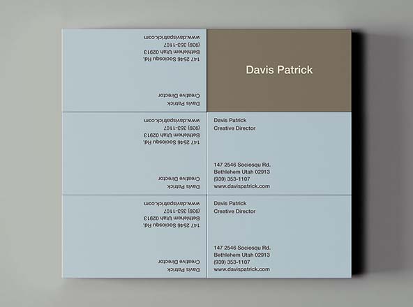 企业名片印刷排版设计网格效果图素材库精选 6 Business Cards Mockup