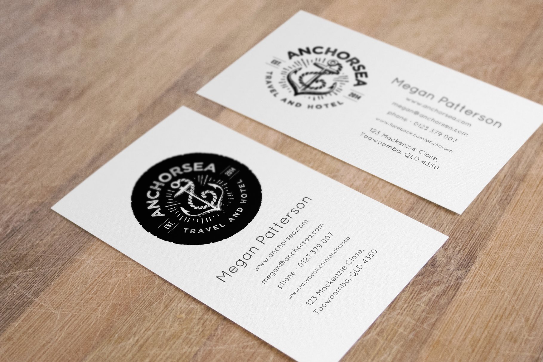 商业名片样机&复古Logo模板 Business card mockup & Vintage Logos插图(3)