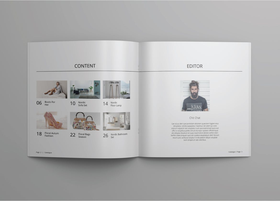 方形多用途产品目录设计模板v4 Square Catalogue Template Vol. 4插图(1)