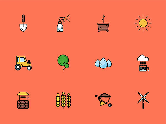 50 枚农场元素图标素材之家精选sketch素材