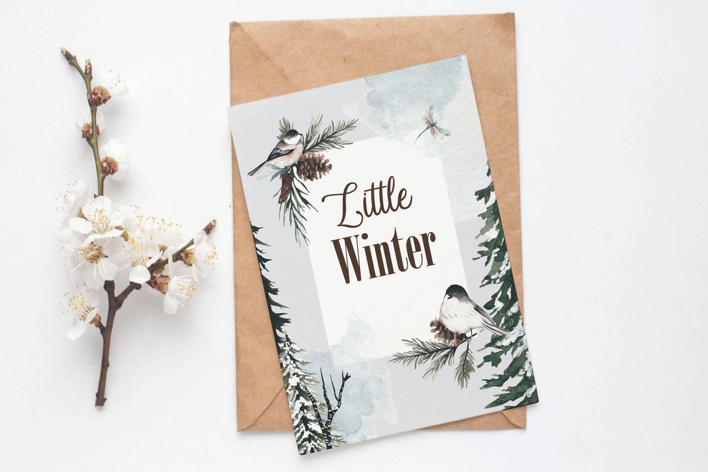 冬季元素水彩手绘剪贴画PNG素材 Winter Watercolor Collection插图(3)