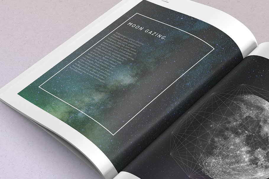太空大自然主题杂志模板 LUMINA Magazine插图(3)