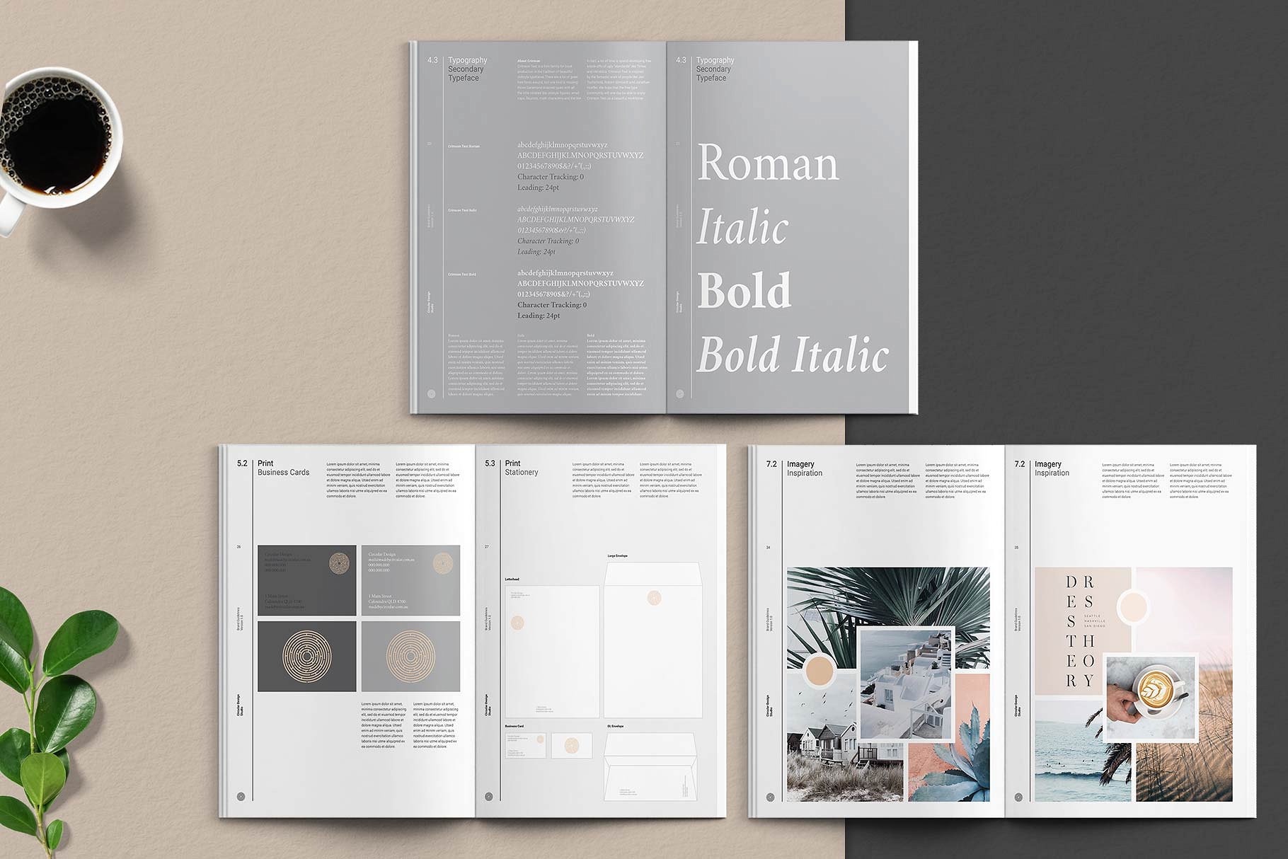 极简主义的品牌规范指南杂志InDesign模板下载 THE MINIMALIST / Bundle Pack [indd]插图(4)