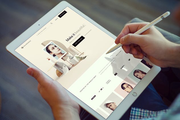 手持iPad Pro设备样机模板v7 iPad Pro Mockups v7插图(4)