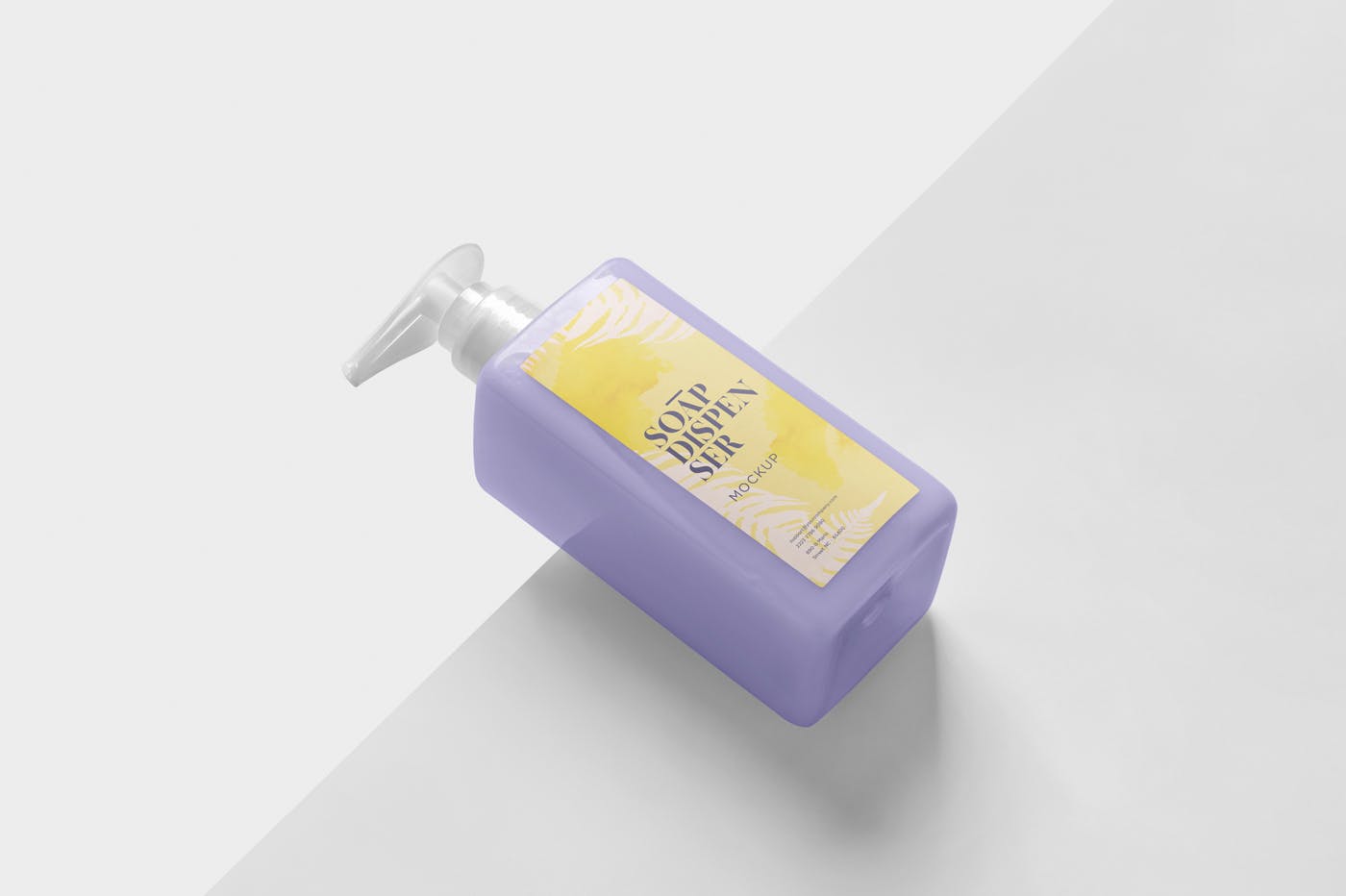 洗发水/沐浴露按压瓶设计效果图素材库精选 Soap Dispenser Mockup Rectangle – Medium Size插图(3)