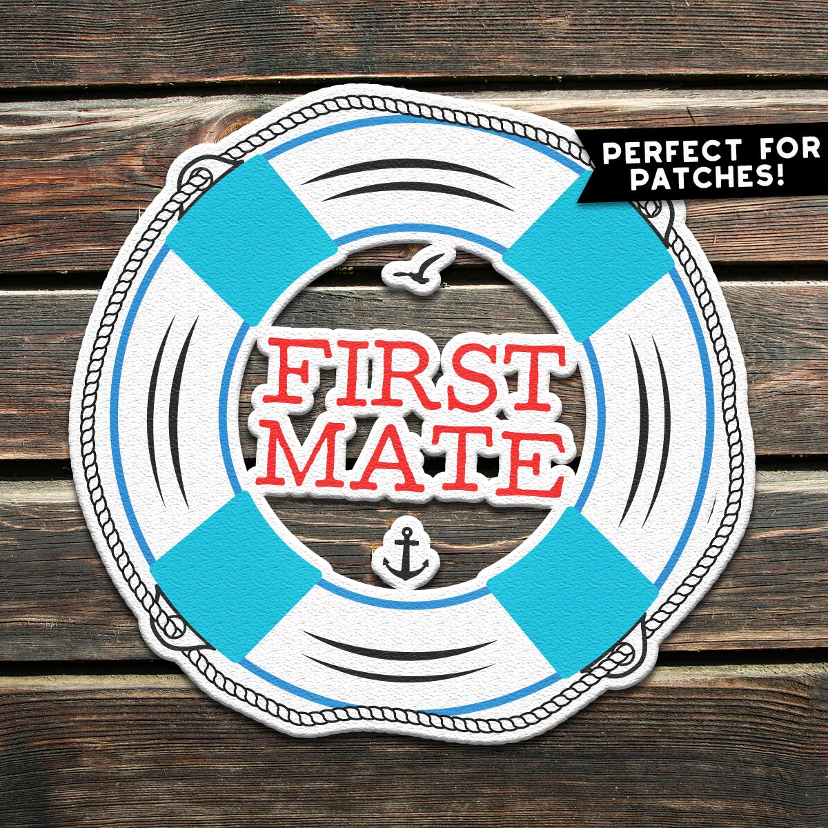 复古航海徽章/冒险标签/T恤印花设计 Retro Nautical Badge, Adventure Label TShirt Print插图(1)