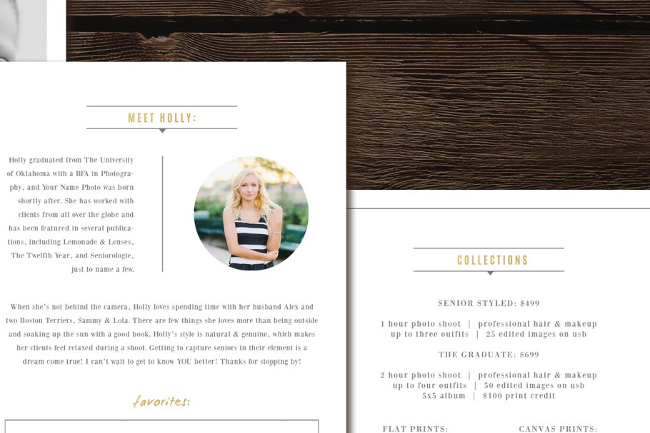 4页人物杂志模板 Senior 4-Page Magazine Template插图(2)