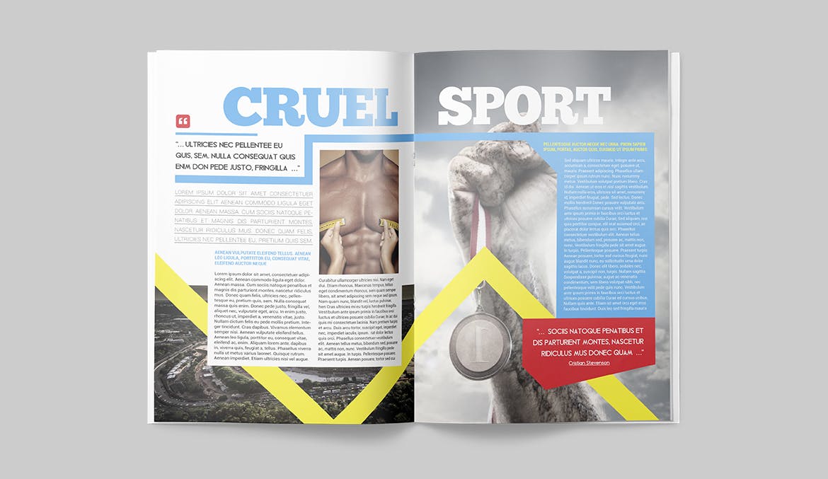 体育赛事素材库精选杂志排版设计模板 Magazine Template插图(6)