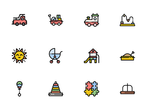 40 枚宝宝元素图标素材之家精选sketch素材