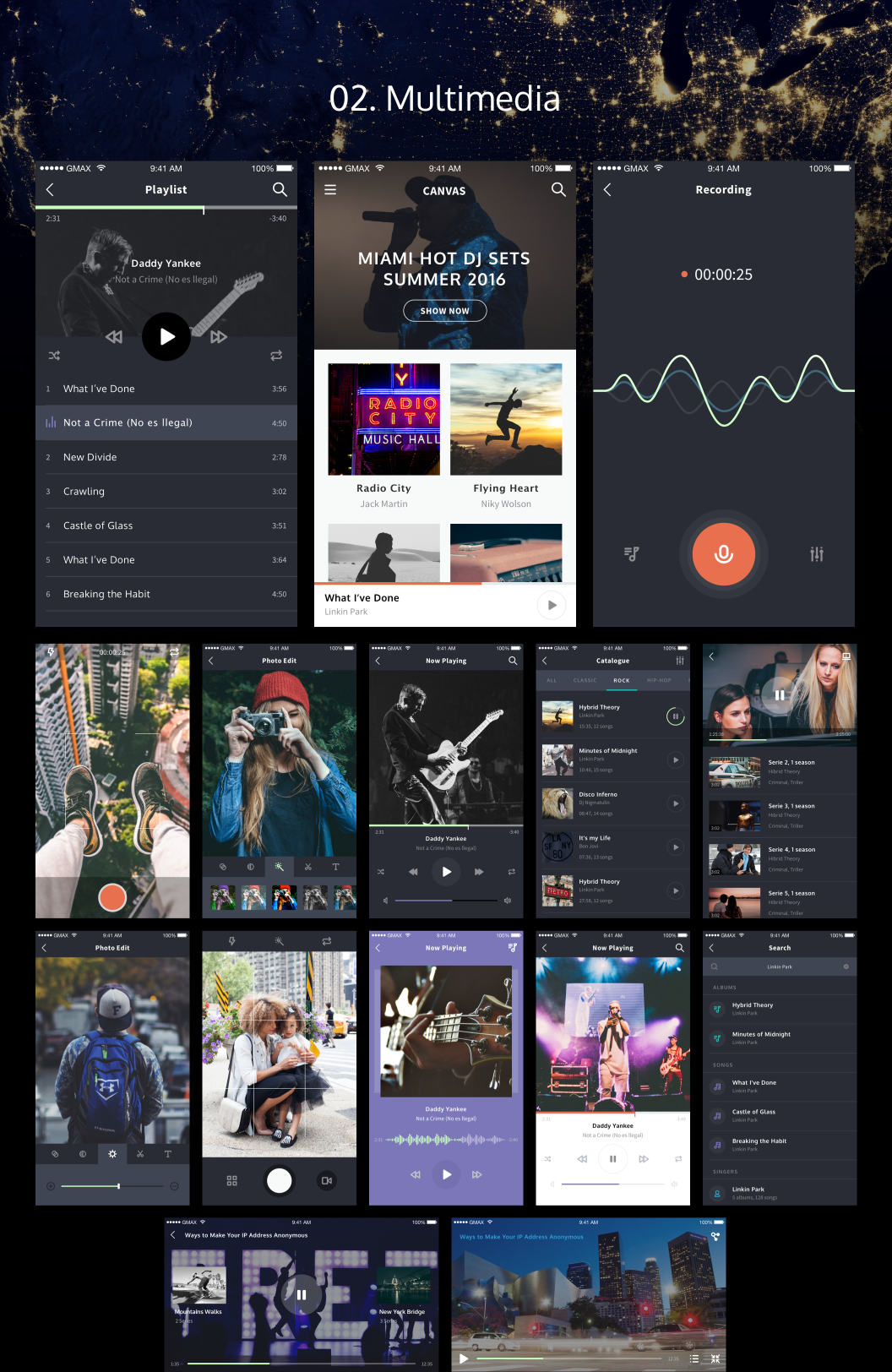 多用途 APP UI 套件模板包 Canvas Mobile Ui Kit[PSD, SKETCH]插图(1)