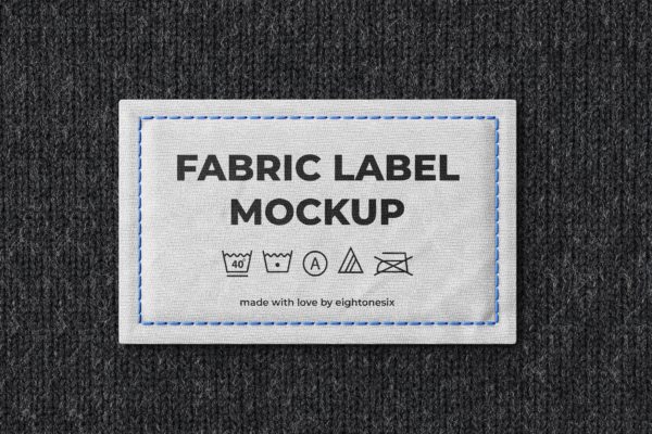 面料服装标签设计素材库精选模板 Fabric Label Mock-Up Template