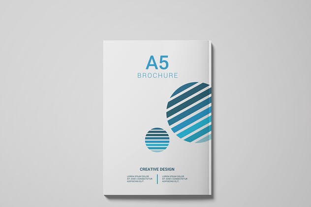 A5企业市场营市场销数据报告样机 A5 Magazine Mockup插图(2)