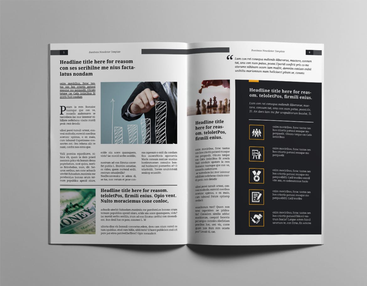 企业内部报刊排版设计模板 Newsletter Template插图(10)