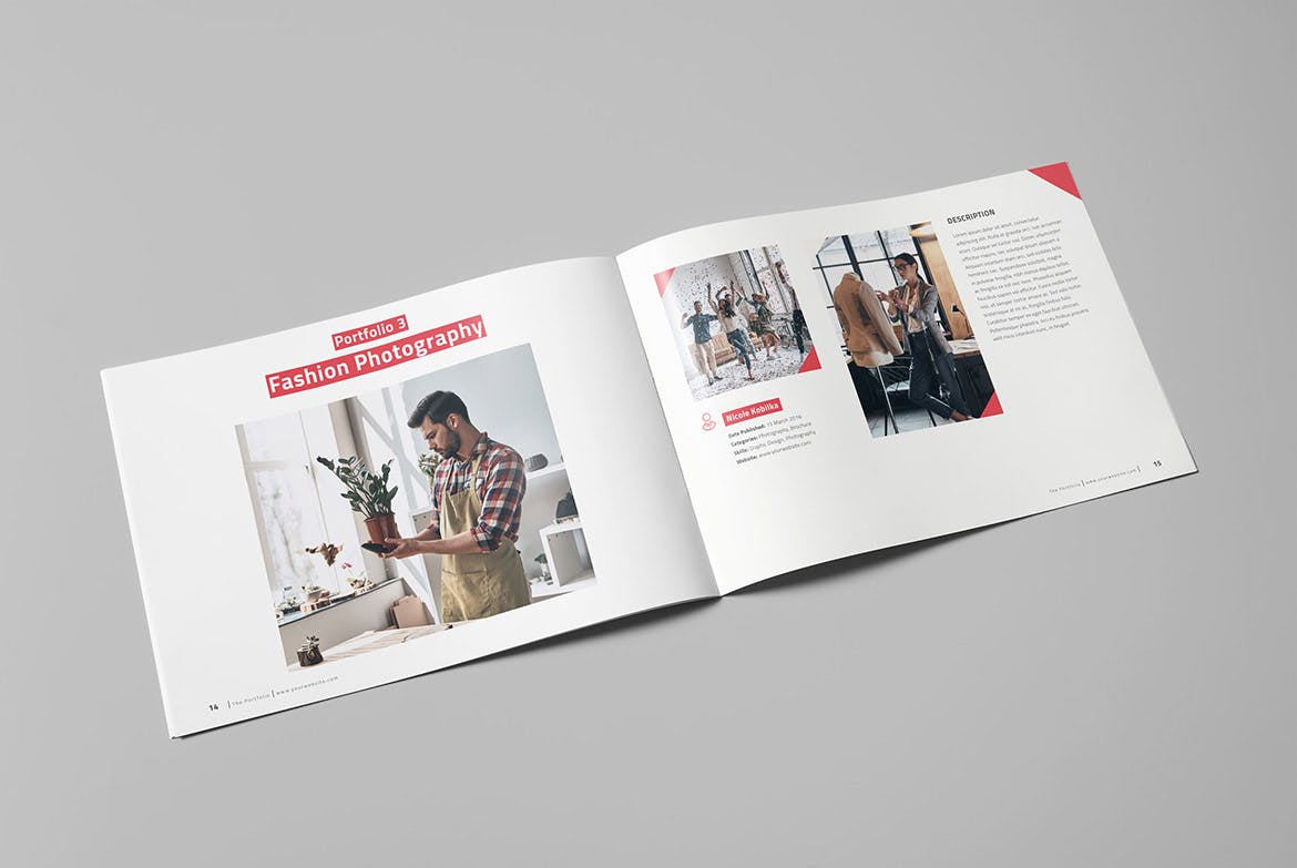 工作室/企业/机构组织适用的宣传画册模板 The Portfolio Landscape插图(6)