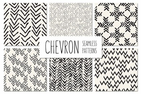 人字形图记无缝图案纹理 Chevron. Seamless Patterns Set v.2