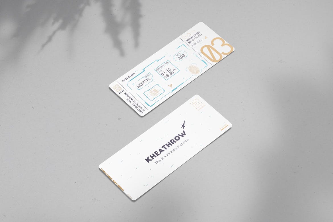 门票/现金券设计印刷效果图样机v1 Tickets / Cash Coupons Mock-Ups Vol.1插图(3)