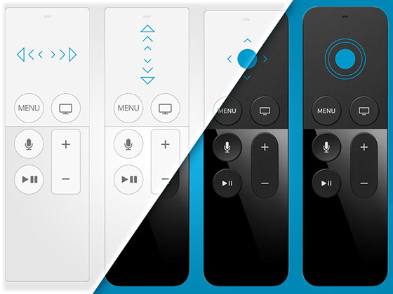 AppleTV 遥控器交互线框素材之家精选sketch素材